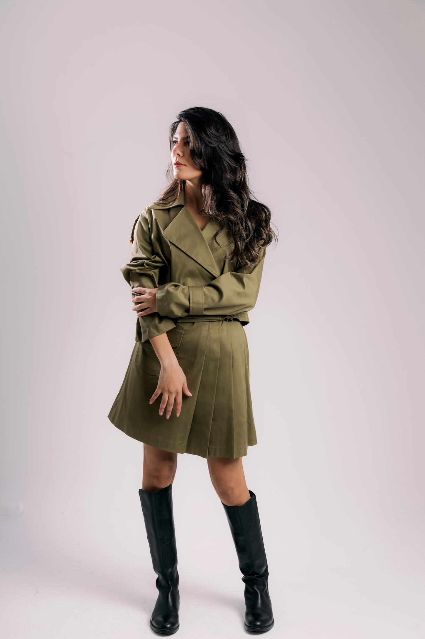 The Edit Set In Khaki Green