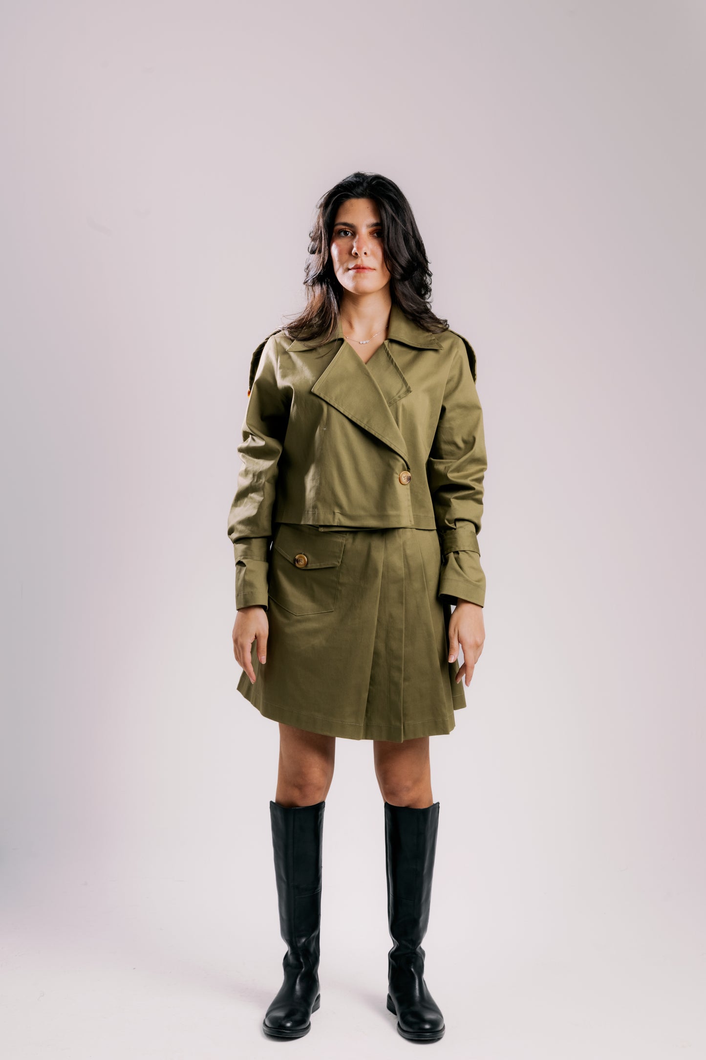 The Edit Set In Khaki Green