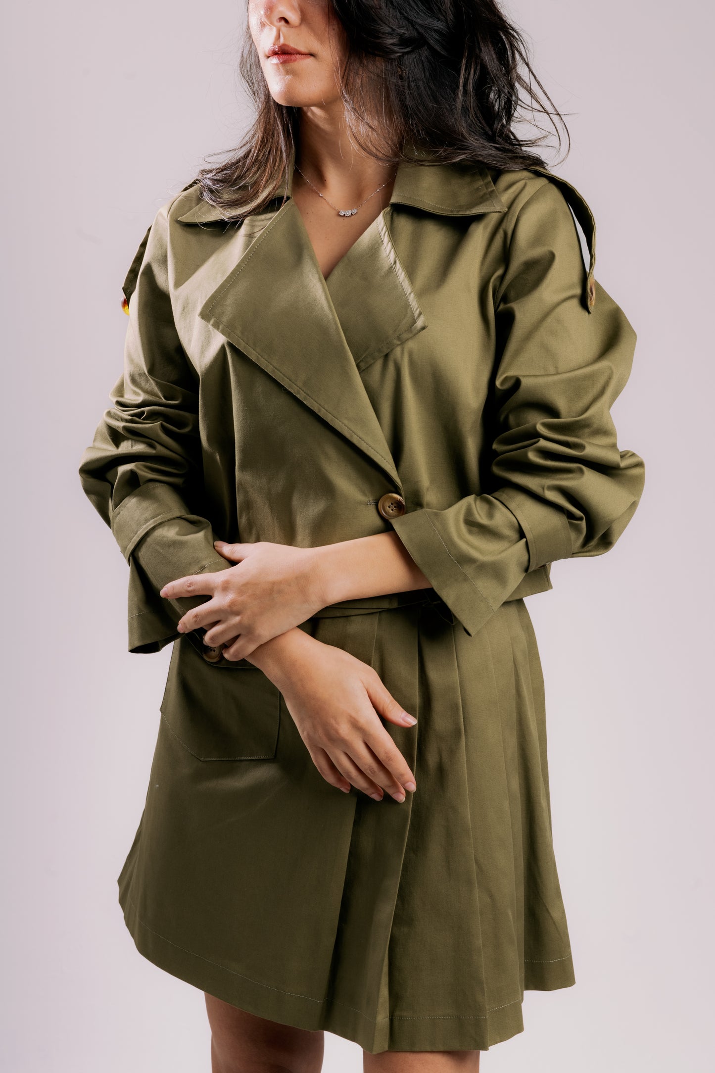 The Edit Set In Khaki Green